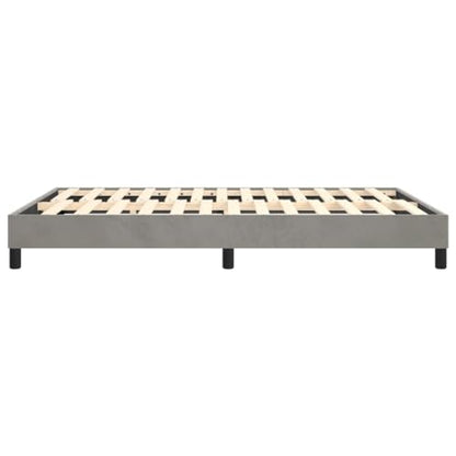 Queen Size Upholstered Bed Frame, Modern Velvet Platform Bed with 9.8 Inch Clearance, Sturdy Engineered Wood Base, Light Gray - color: Light Gray, size: Queen & 9.8"