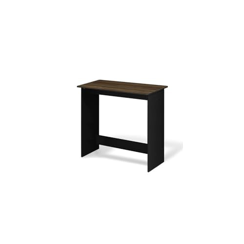 HomeStock Study Table 15.5D x 31.5W x 29.75H Inches Minimalist Compact Desk with Spacious Leg Room for Study or Work Setup Columbia Walnut - color: Columbia Walnut
