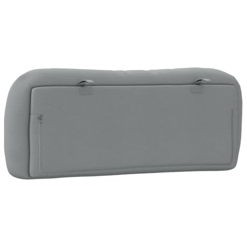 Wall Mounted Headboard Cushion, Rectangular Upholstered Reading Pillow with Adjustable Height for Bedroom Bed Back Support, Light Gray Textured Fabric - color: Light Gray
