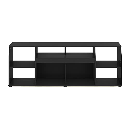 Furinno Jaya TV stand for up to 65 Inch TV, Gaming Enterteinment Center with LED Lights, Living Room Media Console Table, Americano - color: Americano