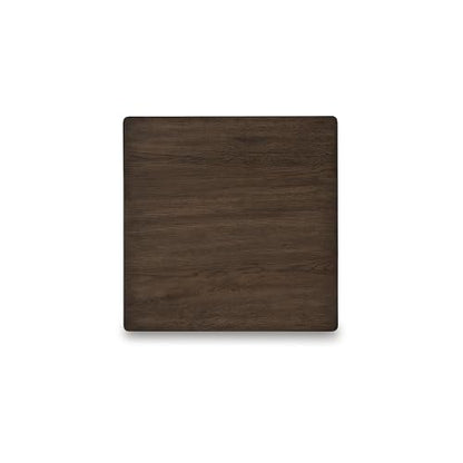 Signature Design by Ashley Hannodream Square End Table, Warm Brown | Fully assembled contemporary base, Solid hardwood, rustic oak veneer and MDF substrates, 22-inch square top for living room - color: Warm Brown