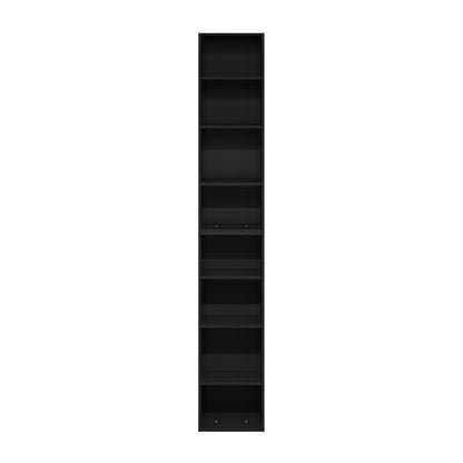 Furinno PASIR Book Shelf, 8-Tier Bookshelf, Bookcase with Open Shelf, 9.3 x 11.8 x 70.9, for Living Room, Bedroom, Home Office, Blackwood - color: Blackwood, size: 8-Tier, 12-Inch Width