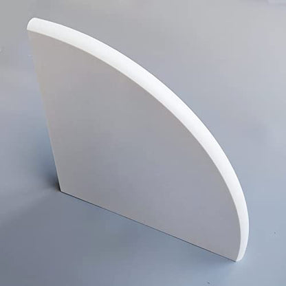 White Marble Corner Shower Shelf for Bathroom, 9'' x 9'' x 0.8'' Faux Marble Corner Shelves for Bathroom Wall Mounted Both Side Polished (1, White)