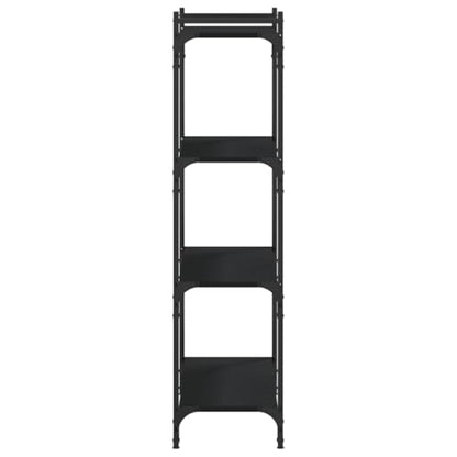 4-Tier Industrial Bookshelf, Open Storage Bookcase with Metal Frame, Stable Display Shelves for Home Office Living Room, 31.5 x 11.8 x 47.2 Inches, Black - color: Black 11