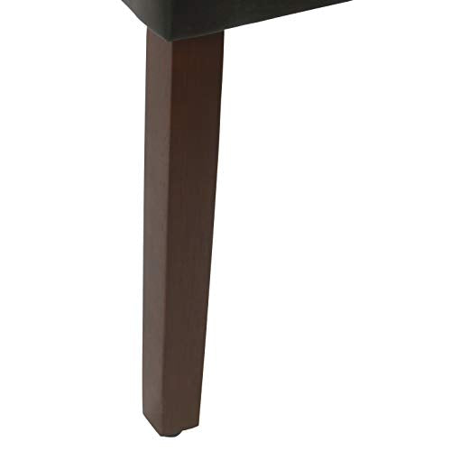 HomePop Parsons Upholstered Accent Dining Chair, Set of 2, Black Faux Leather - color: Black, style: Pack of 2