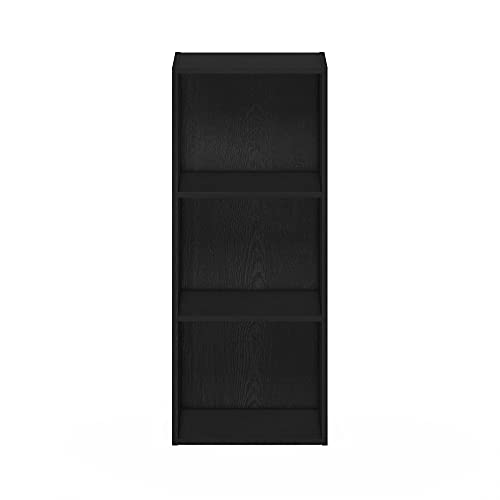 Furinno LUDER Book Shelf, 3-Cube Bookshelf, Bookcase with Open Shelves, 9.3 x 12 x 31.5, Easy Assembly, for Living Room, Bedroom, Home Office, Blackwood - color: Blackwood, size: 3-Tier Cube