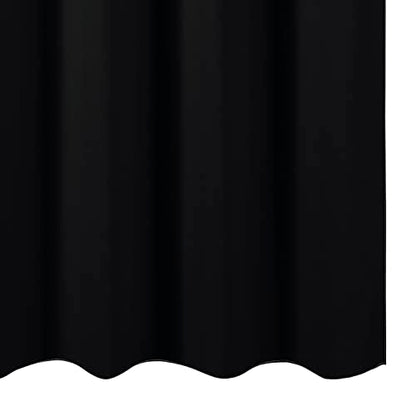 Black Blackout Curtains/38 x 84 Inch/Set of 2 Panels Rod Pocket Room Darkening Curtains for Bedroom - color: Black, size: 38"W x 84"L (Pack of 2)