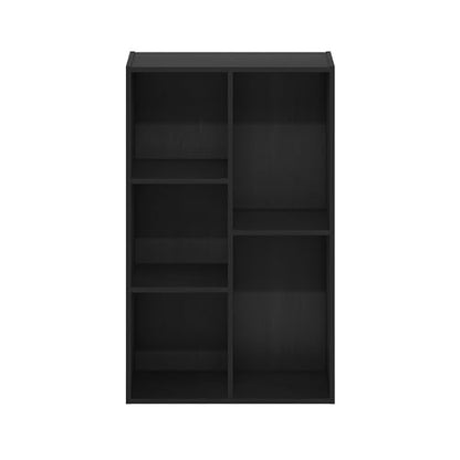 Furinno LUDER Book Shelf, 5-Cube Bookshelf, Reversible Bookcase, 9.4 x 19.5 x 31.5, Easy Assembly, for Living Room, Bedroom, Home Office, Blackwood - color: Blackwood, size: 5-Cube