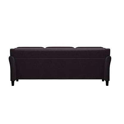 Studio Living Harrington 80.3" Sofa, Transitional Modern, Pocket Coil Comfort, Easy Assembly, Vegan Leather, Java - color: Java, size: Sofa