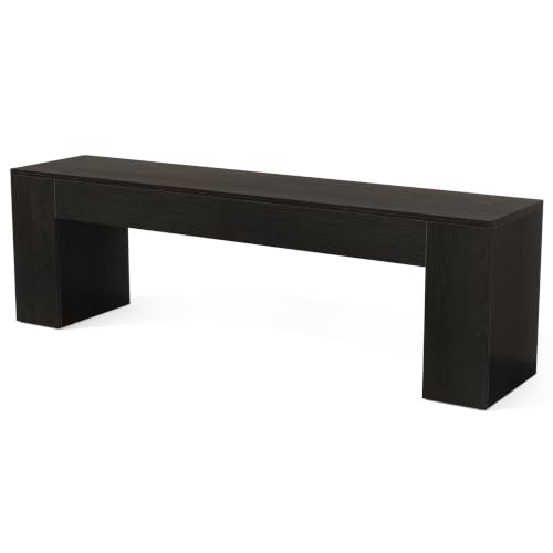 LITTLE TREE 70.8" TV Stand, Wooden Entertainment Center, Low TV Console Table for TVs Up to 80", Modern Chic Entertainment Center for Living Room, Bedroom, Apartment, Black, Easy Assembly