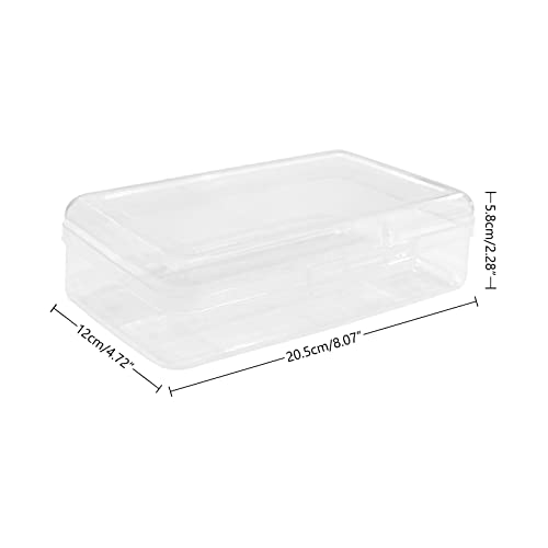 Ykimok Large Capacity Clear Pencil Case, Plastic Pencil Boxes Stackable Design, Supply Boxes for Kids Boys School Classroom,1 Pack