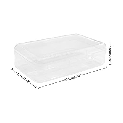 Ykimok Large Capacity Clear Pencil Case, Plastic Pencil Boxes Stackable Design, Supply Boxes for Kids Boys School Classroom,1 Pack