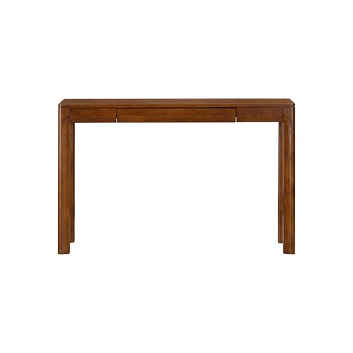 Flow 47-Inch Console Table, Modern Solid Wood Entryway Table with Hidden Drawer, Waterproof & Heat Resistant, Narrow Table for Hallway, Living Room & Foyer, Dark Walnut - color: Dark Walnut, size: 47 Inch, style: Console