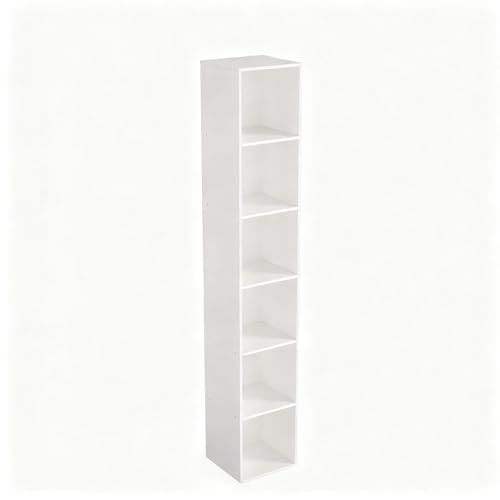 White Cube Shelf, 6 Cube Storage Organizer, 6-Tier Freestanding Low Bookshelf, Modern Cube Shelf for Living Room, Bedroom, Kids Toys, Home Office, Multi-Purpose Tall Cube Storage Furniture - color: White, size: 6-Cube