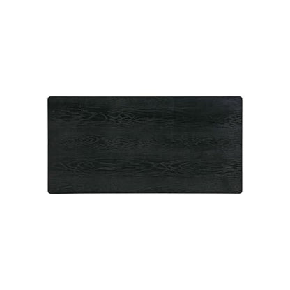 Flow Modern Wooden Rectangle Desk Table with Hidden Drawer – Waterproof & Heat Resistant, Burnt Black - color: Burnt Black, size: 47 Inch, style: Desk