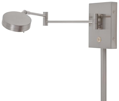 GEORGE KOVACS P4308-084 George's Reading Room LED Swing Arm Wall Lamp, 1-Light, 8 Total Watts, 6.25-in H x 13.75-in W, Brushed Nickel - color: Brushed Nickel