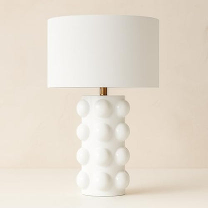 Sagebrook Home Ceramic 22" Bubble Table Lamp, White - color: White, size: 22.0" H