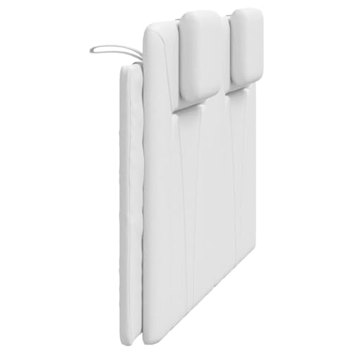 Viana Headboard Cushion, 53.9 inch Upholstered Bed Backrest Support, Faux Leather Wall-Mounted Pillow for 54 inch Mattress, White