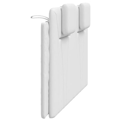 Viana Headboard Cushion, 53.9 inch Upholstered Bed Backrest Support, Faux Leather Wall-Mounted Pillow for 54 inch Mattress, White