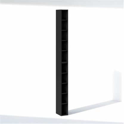 Pemberly Row 10-Tier Adjustable Closet Organizer, 6-Inch Slim Shelves, Blackwood Finish, Modular Stackable Units, Vertical Storage System for Shoes, Clothes, Accessories, 78.7-Inch Tall Closet