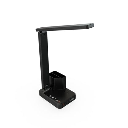 LED Desk Lamp USB A/C AC Pen Holder Dorm Home Office Desk Light Black | Adjustable LED Desk Light with USB A/C, AC Outlet, Pen Holder; Small Desk Lamp for Dorm, Study, Craft & Home Office - color: Black