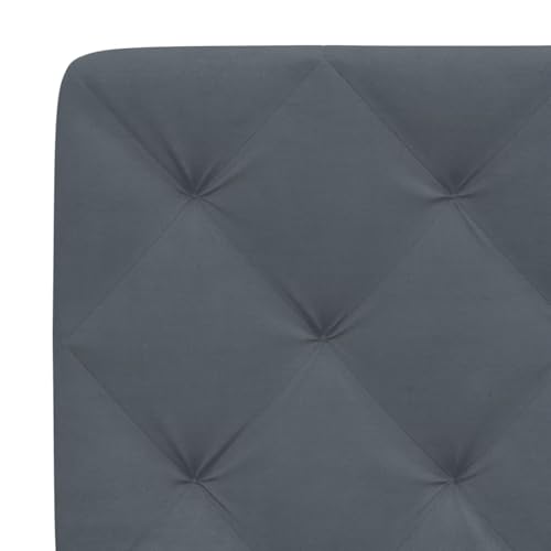 Wall-Mounted Headboard Cushion, 40.2-inch Velvet Upholstered Backrest Pillow for Single Bed, Removable Cover, Dark Grey Soft Reading Support for Bedroom Decor - size: 40.2 in
