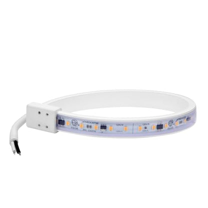 Maxxima 12 in. Hardwired LED Under Cabinet Strip Light, 460 Lumens, 3000K | Warm White, Kitchen and Living Room 120V White Cove Lighting, No Power Supply Needed - size: 12 Inch