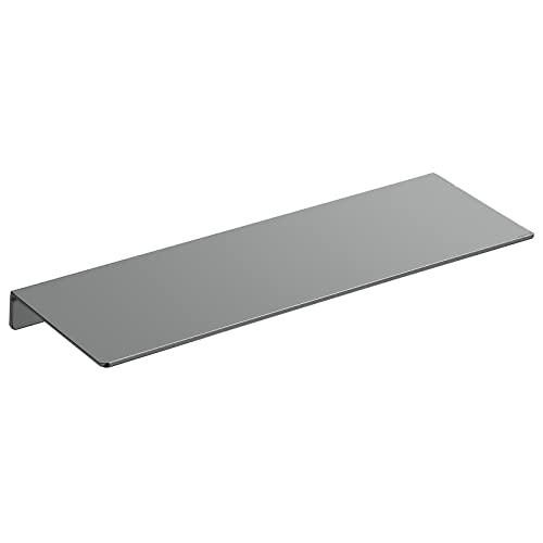 16 inch Gray Floating Shelf for Wall Organizer & Storage, Display Shelf, Metal Wall Shelf for Bathroom, Living Room, Kitchen, Bedroom - color: Grey, size: 16 in