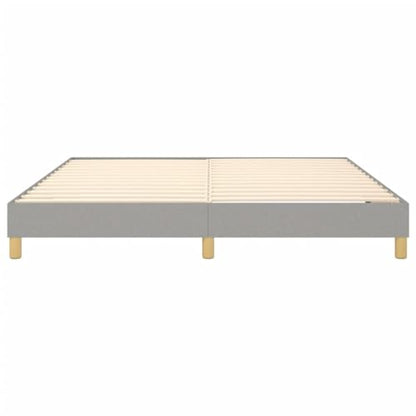 King Size Bed Frame Upholstered Platform Bed, Modern Light Grey Fabric Bed Base, Sturdy Engineered Wood Construction with Support Legs, Easy Assembly - size: King