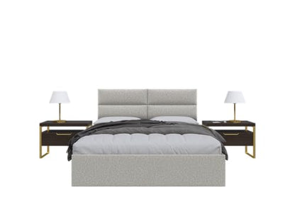 Vänt Wall Mounted Headboard Panels, Queen/Full, Faux Merino Wool Grey - color: Faux Merino Wool Grey, size: 30"