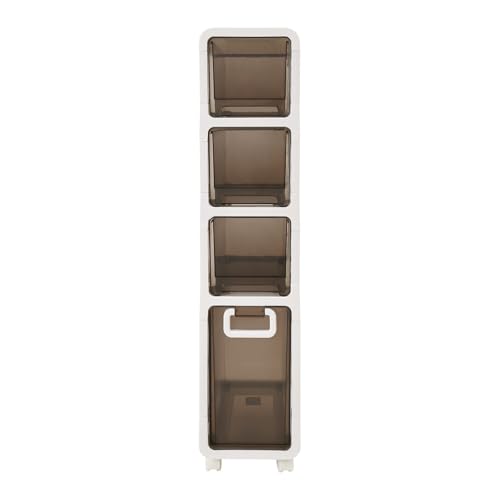 4-Tier Slim Bathroom Storage Cabinet,Narrow Floor Cabinets with Drawers and Wheels,Rolling Narrow Organizer for Small Spaces,Kitchen,Laundry,9”W - size: 4-Tier-9”W