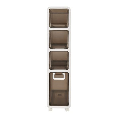 4-Tier Slim Bathroom Storage Cabinet,Narrow Floor Cabinets with Drawers and Wheels,Rolling Narrow Organizer for Small Spaces,Kitchen,Laundry,9”W - size: 4-Tier-9”W