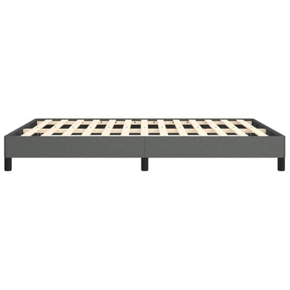 Dark Grey Queen Upholstered Platform Bed 61"x81.1"x9.8", Fabric & Wood, Low Profile, Easy Assembly - color: Grey-a, size: Queen