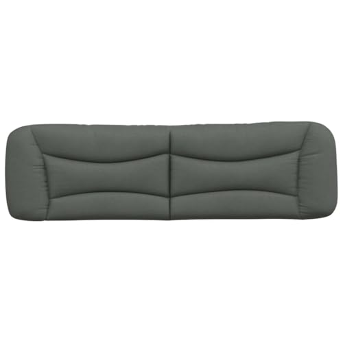 Wall Mounted Headboard Cushion for King Bed, 72 Inch Wavy Striped Upholstered Backrest Pillow, Breathable Fabric Reading Support for Bedroom, Dark Gray - color: Dark Gray 3