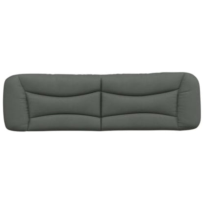 Wall Mounted Headboard Cushion for King Bed, 72 Inch Wavy Striped Upholstered Backrest Pillow, Breathable Fabric Reading Support for Bedroom, Dark Gray - color: Dark Gray 3