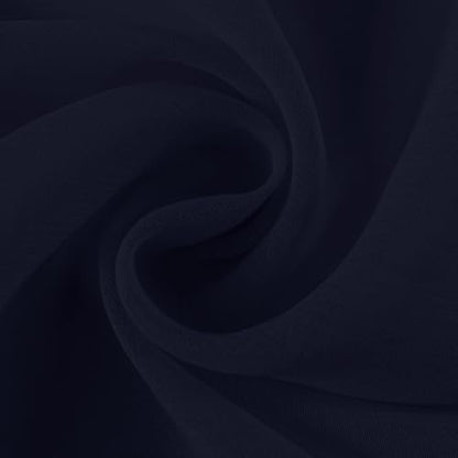 CUCRAF Sheer Window Curtains for Bedroom Living Room 2 Panels Voile Neutral Curtains Semi Window Treatment Drapes Rod Pocket, Set of 2 (54 x 45 inches Long, Navy Blue) - color: Navy Blue, size: 54"W x 45"L (Pack of 2)