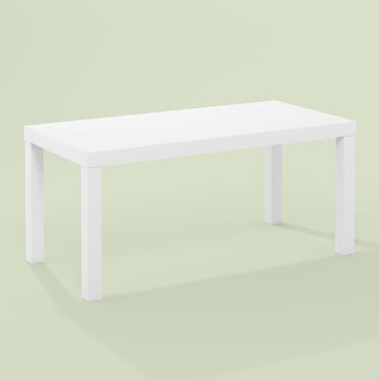 Bayan Coffee Table, Square Side Table or Small Spaces, Living Room, White - color: White, size: 18.9 (D) x 39 (W) x 17.5 (H) inches