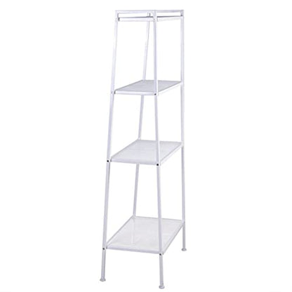 4-Shelf Modern Bookcase, Freestanding Ladder Bookshelf with Industrial Metal Frame for Living Room Bedroom Home Office (White-4 Tier) - color: White-4 Tier