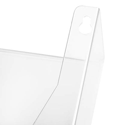 Amazon Basics Expandable Plastic Wall File Organizer, Hanging File Holder, Letter Size, 1-Pocket, Clear, Space Saving for Office Home