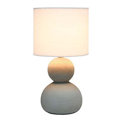 Simple Designs LT1116-TAU Stacked Stone Age Table Lamp, Taupe Gray