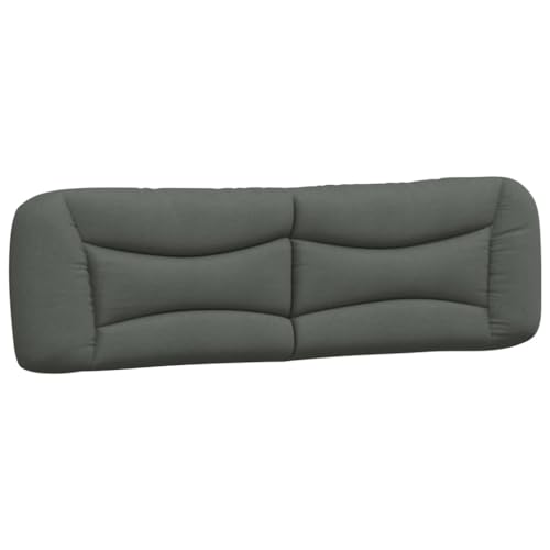 Wall Mounted Headboard Cushion for King Bed, 72 Inch Wavy Striped Upholstered Backrest Pillow, Breathable Fabric Reading Support for Bedroom, Dark Gray - color: Dark Gray 3