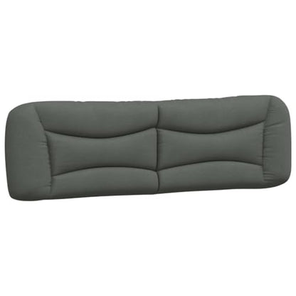 Wall Mounted Headboard Cushion for King Bed, 72 Inch Wavy Striped Upholstered Backrest Pillow, Breathable Fabric Reading Support for Bedroom, Dark Gray - color: Dark Gray 3