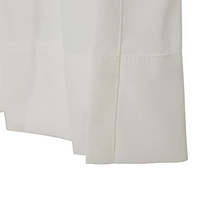 5ft Wide x 7ft Tall Room Divider Privacy Partation Curtains | 1 Panel, White, Cubicle Curtain With Flexible Flat Hooks, Privacy Screen, 84 Inches Long, 60W x 84L - color: White, size: 60"W x 84"L (Pack of 1)