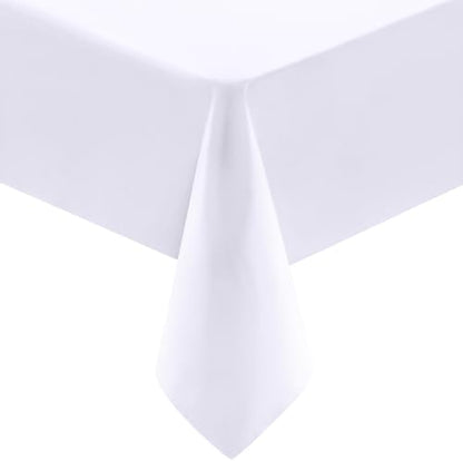 Utopia Kitchen Rectangle Table Cloth 1 Pack [60x102 Inches, White] | Tablecloth Machine Washable, Polyester Table Cover for Dining, Buffet Parties, Picnics, Events, Weddings and Restaurants - color: White, size: 1 Pack 60x102 Inch Tablecloth