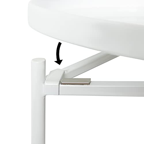 Kate and Laurel Ulani Modern Nesting Side Table, Set of 2, White, Sophisticated Glam End Tables for Storage and Display - color: White