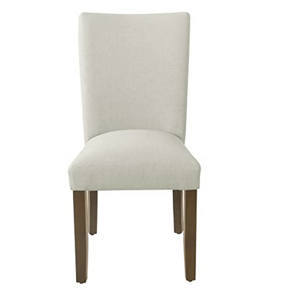 HomePop Classic Parsons Dining Chair - Gray Woven (Set of 2) - color: Gray Woven, style: Pack of 2
