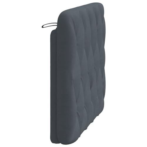 39.4 Inch Headboard Cushion, Dark Gray Velvet Upholstered Wall-Mounted Headboard, Geometric Diamond Pattern Bed Backrest Support for Reading and Bedroom Decor - size: 39.4 inches