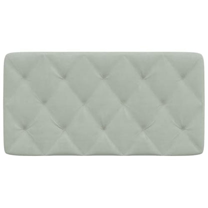 Velvet Headboard Cushion 39.4 Inch Wall Mounted Upholstered Bed Backrest Pillow for Reading Reading Support Light Gray