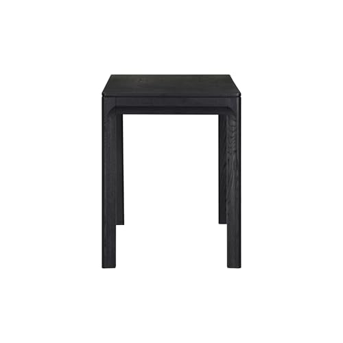 Flow Modern Wooden Rectangle Desk Table with Hidden Drawer – Waterproof & Heat Resistant, Burnt Black - color: Burnt Black, size: 47 Inch, style: Desk