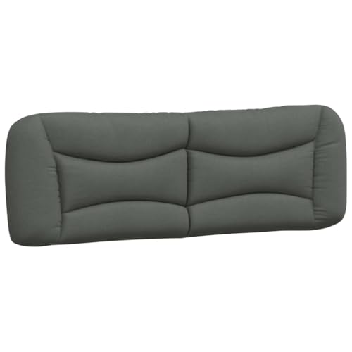 Headboard Cushion Queen, Wall Mounted Upholstered Backrest Pillow for Reading in Bed, Dark Grey 100% Polyester Breathable Fabric Support Cushion with Washable Cover, 63.8 x 18.9 in - size: Queen